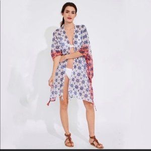 ROBERTA ROLLER RABBIT Beach Swim Cover Up Limited Edition Ombre Beach Tunic